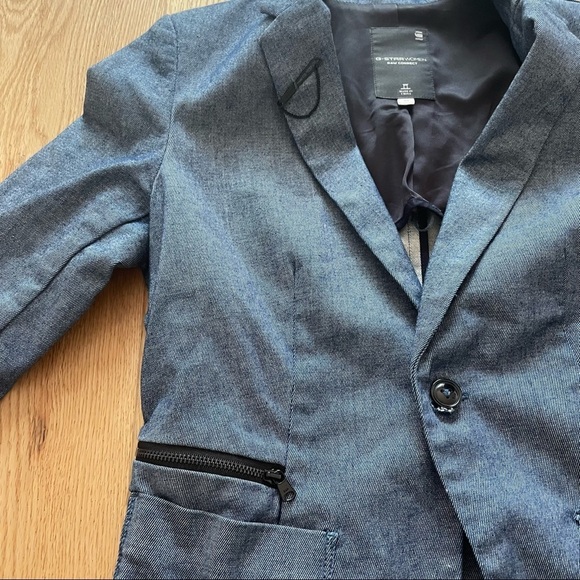 G-star Raw Denim Blue Blazer - 2 - Picture 8 of 14
